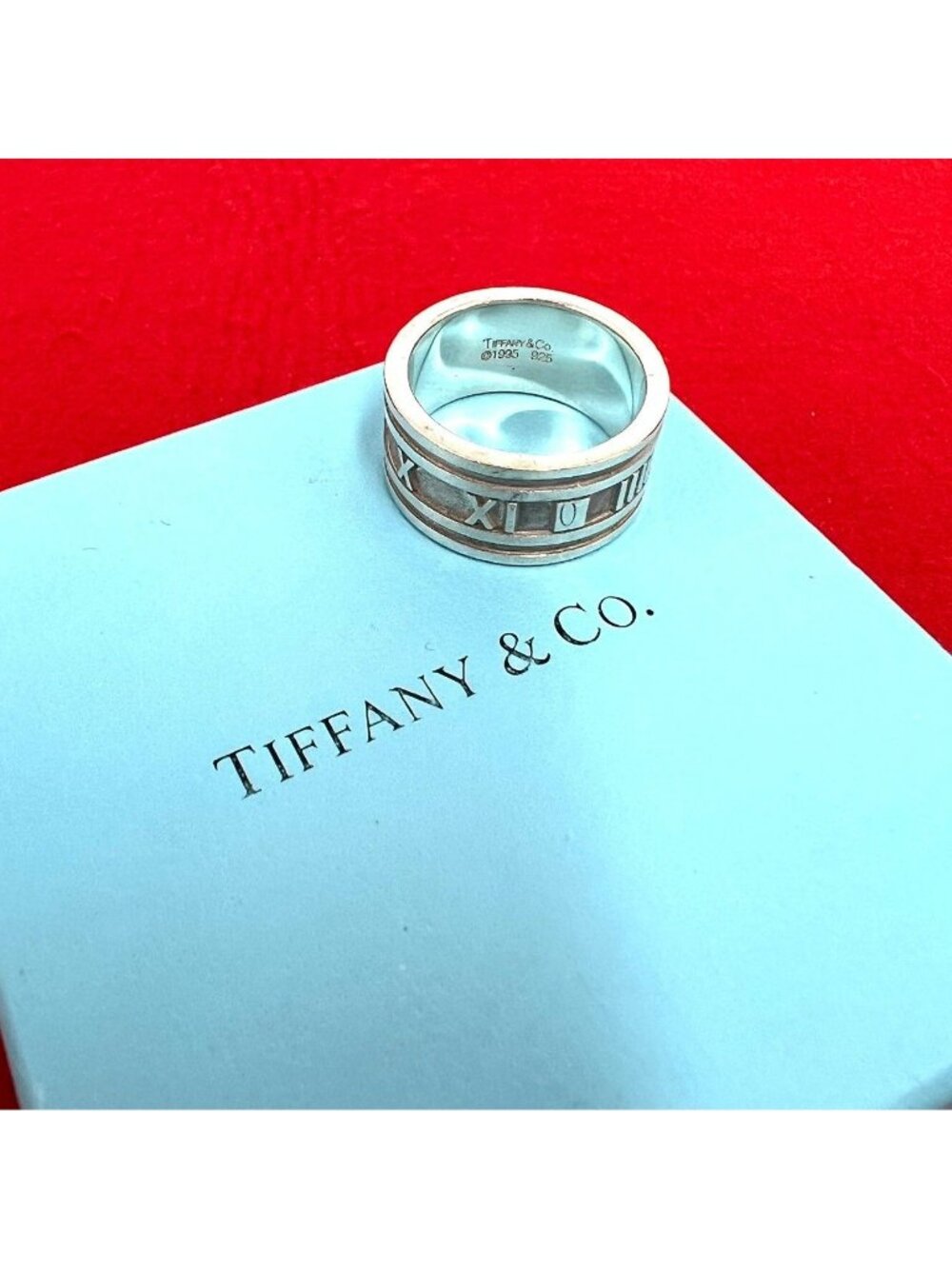 Tiffany & Co Vintage Atlas Wide Ring 925 Sterling Silver